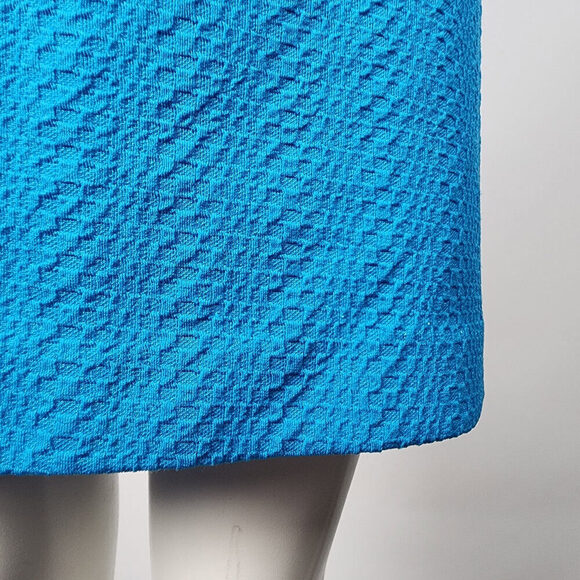 Vintage Blue Short Sleeve Sheath Dress Size M - Picture 5 of 8